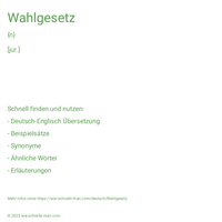 Wahlgesetz