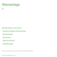 Warnanlage