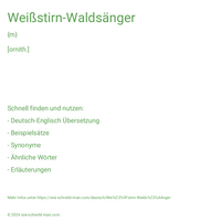 Weißstirn-Waldsänger