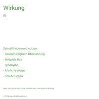 Wirkung