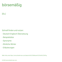 börsemäßig