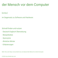 der Mensch vor dem Computer