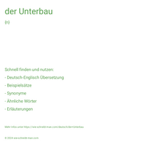 der Unterbau