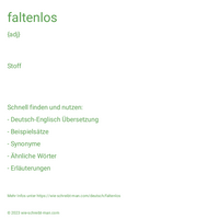 faltenlos