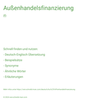 Außenhandelsfinanzierung