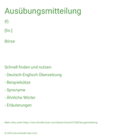 Ausübungsmitteilung