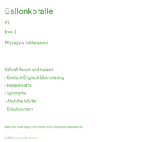 Ballonkoralle