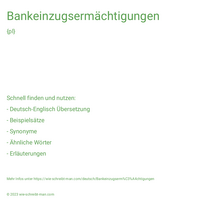 Bankeinzugsermächtigungen