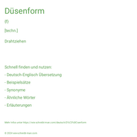 Düsenform