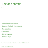 Deutschlehrerin