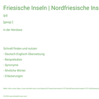 Friesische Inseln | Nordfriesische Inseln | Ostfriesische Inseln | Westfriesische Inseln