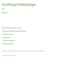 Goldflügel-Waldsänger