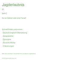 Jagderlaubnis