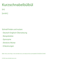 Kurzschnabelbülbül