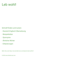 Leb wohl!