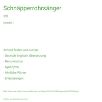 Schnäpperrohrsänger