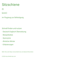 Sitzschiene