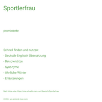 Sportlerfrau