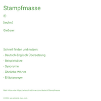 Stampfmasse