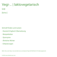 Vegi-… | laktovegetarisch