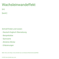 Wachsleinwandeffekt