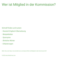 Wer ist Mitglied in der Kommission?