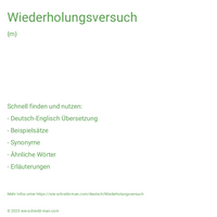 Wiederholungsversuch