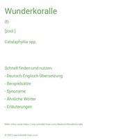 Wunderkoralle