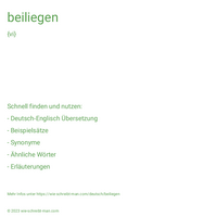 beiliegen