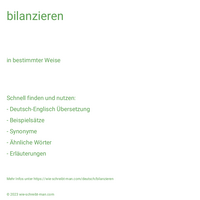 bilanzieren