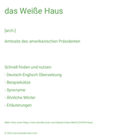 das Weiße Haus