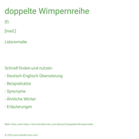 doppelte Wimpernreihe