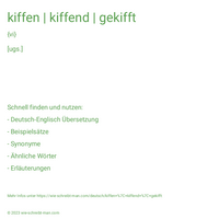 kiffen | kiffend | gekifft