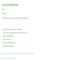 schribbeln