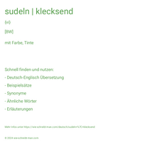 sudeln | klecksend