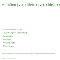 verbrämt | verschleiert | verschleierte