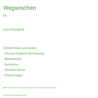 Wegwischen