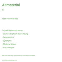 Altmaterial