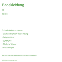 Badekleidung