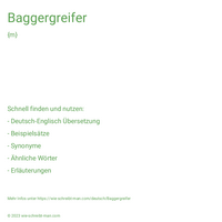 Baggergreifer