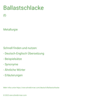 Ballastschlacke