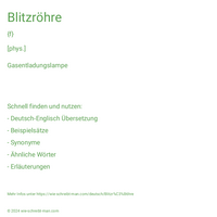 Blitzröhre