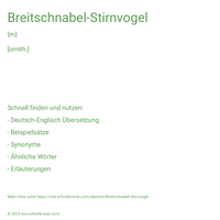 Breitschnabel-Stirnvogel