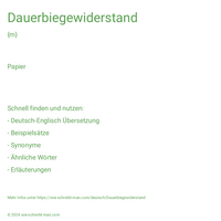 Dauerbiegewiderstand