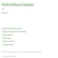 Dickichtbuschsänger