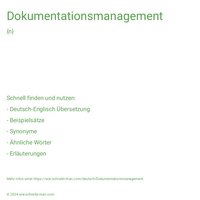 Dokumentationsmanagement