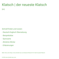 Klatsch | der neueste Klatsch