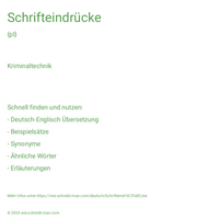 Schrifteindrücke