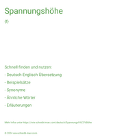 Spannungshöhe