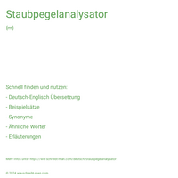 Staubpegelanalysator